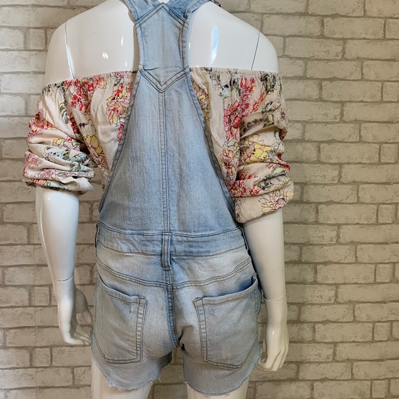 LEI Upcycled 90's Vintage shortalls/overall brat - Picture 5 of 8